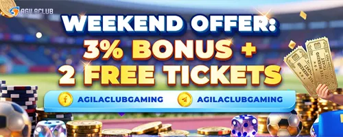AgilaClub Weekend Deposit Bonus and Free Ticket Promo
